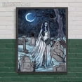 thumbnail image 4 of Póster de arte gótico abstracto de Vampire Twins, impresiones de la novia del cementerio, arte de pared de media luna, pintura en lienzo, decoración del hogar sin marco, 4 of 4