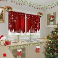 thumbnail image 2 of Christmas Kitchen Curtains Red Window Short Tier Curtains Over Sink Set of 2, Winter Snow Snowman Xmas Tree Kitchen Decor 26" x 36", 2 of 7