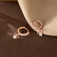 thumbnail image 6 of Sterling Silver CZ Bowknot Hoop Earrings for Women Teens Small Bow Hoop Earrings Huggie Drop, 6 of 11