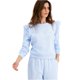 thumbnail image 2 of INC Womens Stars Sudadera, Azul, XS, 2 of 2