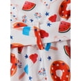 thumbnail image 7 of Suealasg Toddler Girls 4th of July Outfits Sleeveless Stars Balloon Print Rompers Overall Shorts 1T 2T 3T 4T 5T Kids Summer Independence Day Clothes, 7 of 7