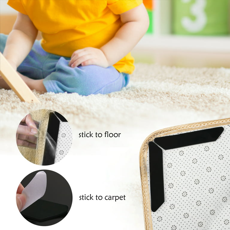 4Pcs Rug Gripper Non Slip Washable Carpet Tape 10*10CM Rug Pads for Hardwood  Floors Reusable Rug Grippers Fixed Sticker Bathroom - AliExpress