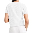 thumbnail image 5 of LANGWYQU Short Sleeved Women Henley Knit Tops Knit Blouse, 5 of 5