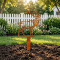 thumbnail image 5 of CoreLiving Garden Stake Garden Sculptures and Decor Metal Yard Art Rustic Cat Decor Weatherproof Lawn Ornament Durable Brown Finish Animal Sculpture, 5 of 9