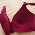 thumbnail image 3 of Gymayou Breathable Gather Bra for Women No Underwire Anti-Sagging Bralette Soft Skin-Friendly Comfortable Support Full Coverage Bras Coffee 40, 3 of 8