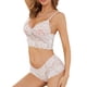 thumbnail image 4 of Gibobby Conjunto de lencería Sexy para Mujer Sexy Conjunto de Bralette de Encaje Cruzado Conjunto de Brasier y Bragas(Blanco, XG), 4 of 5