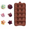 thumbnail image 2 of Moldes de silicona para chocolate (paquete de 6), corazones, estrellas, girasoles, diseño de concha, moldes de silicona para hornear pasteles, dulces duros y blandos, brillar Electrónica, 2 of 4