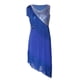 thumbnail image 4 of Vestidos de baile latino Soledad con cuello en flecos Azul L, 4 of 10