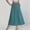 Dark Blue, variant on Womens a Line Midi Skirt Long Skirt Elastic High Waist A-line Skirt Solid Color Summer Skirt