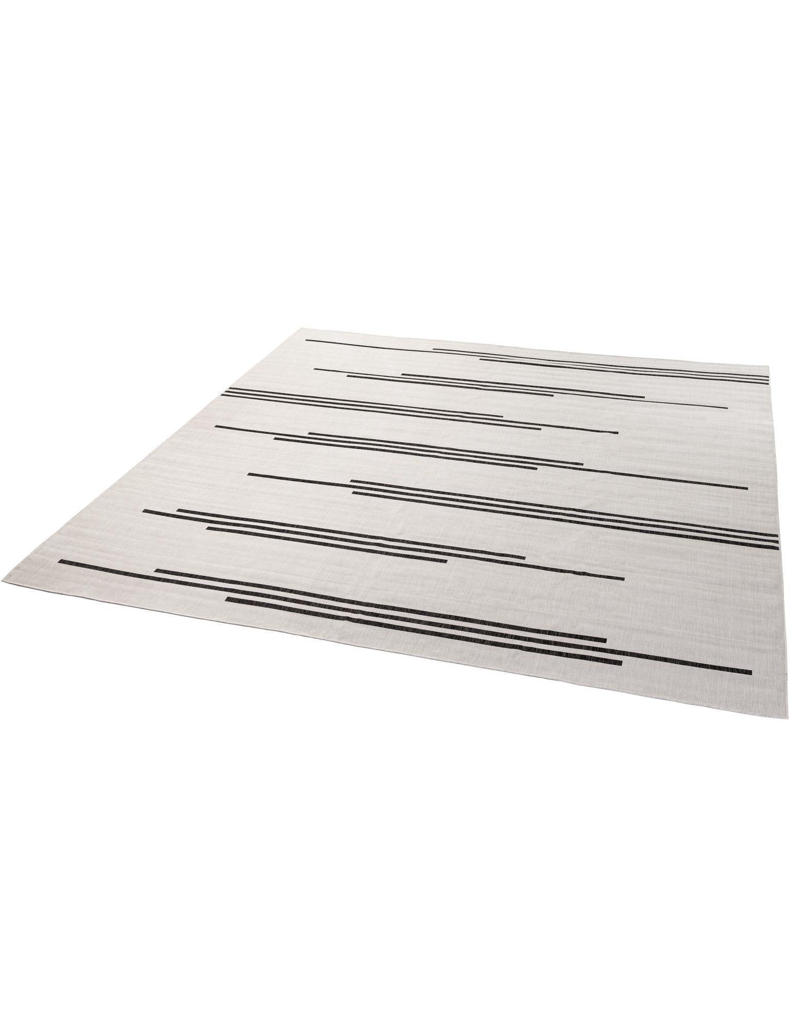 Unique Loom Outdoor Modern Collection Area Rug - Miranda (12' Square White and Black)