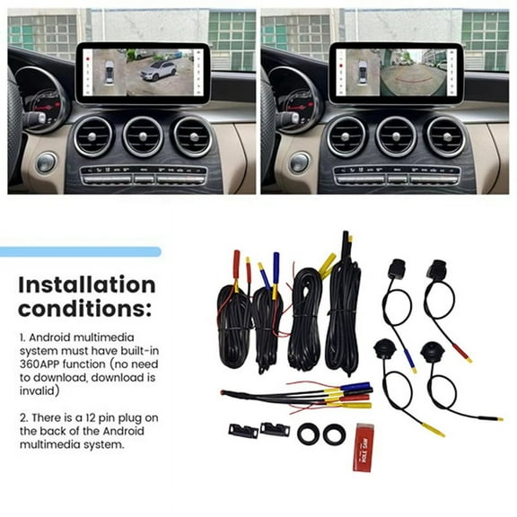 360 Vehicle Camera Panoramic Surround View 1080P AHD Front Rear Left Right View Camera y5364