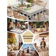 thumbnail image 6 of Happy Easter Bunny Tablecloth Rectangle Table Cloth 60x84, Waterproof Tablecloth Outdoor Table Cloth, Floral Eggs Black White Buffalo Washable Table Cover for Kitchen Dinning Party, 6 of 8