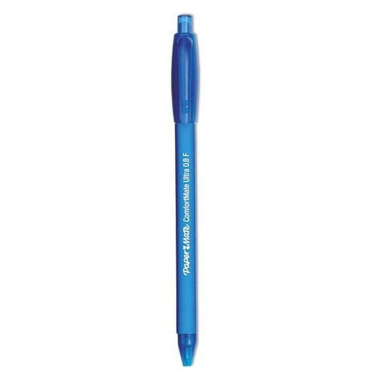 ComfortMate Ultra Ballpoint Pen, Retractable, Fine 0.8 mm, Blue Ink, Blue Barrel, Dozen ComfortMate Ultra Ballpoint Pen, Retractable, Fine 0.8 mm, Blue Ink, Blue Barrel, Dozen