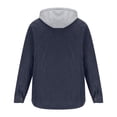thumbnail image 4 of KIHOUT Winter Warm Coats Men Button-up Cardigan Carry Pockets Solid Color Long Sleeve Hooded Jacket,Size M-5XL, 4 of 5