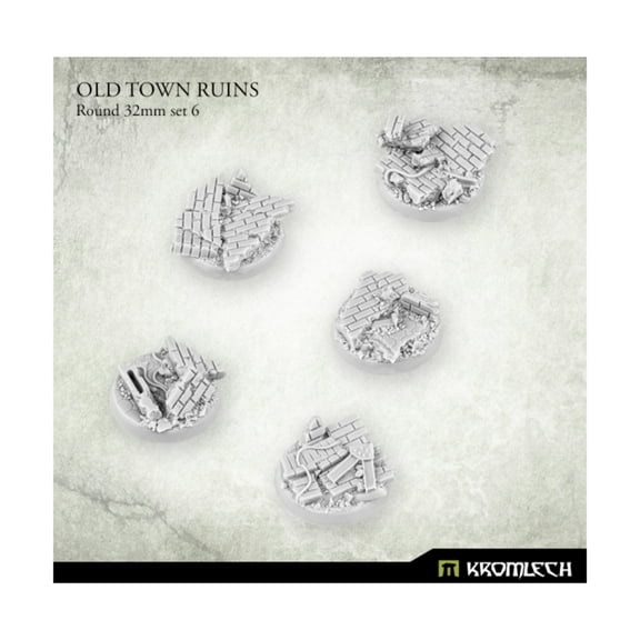 Kromlech 32mm Round Bases - Old Town Ruins Set #6 New