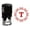 Red, variant on Printtoo T Alphabet Monogram Initial Octagon Celtic Swirl Frame Office Stationary Self Inking R-40 Rubber Stamp-Black