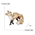 thumbnail image 2 of Kkkded Broche Épingle Forme Renard Vif Strass Broche pour Femmes - pour Fêtes, 2 of 7