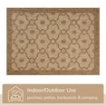 thumbnail image 3 of Well Woven Sunna Brown & Beige Indoor/Outdoor Flat Weave Pile Moroccan Trellis Pattern 5x7 (5'3" x 7'3") Area Rug, 3 of 10
