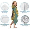 thumbnail image 7 of Blue Sunflower Pattern Hooded Bath Towel，50"x30" for Ages 3 To 12 Kids, Quick Dry Lightweight Soft Microfiber Hood Beach Towel Cover Up for Kids, 7 of 7