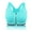 Green, variant on Front Closure Sports Bras for Women Padded Workout Strappy Crop Bra Tank Tops Support Bra, White, L