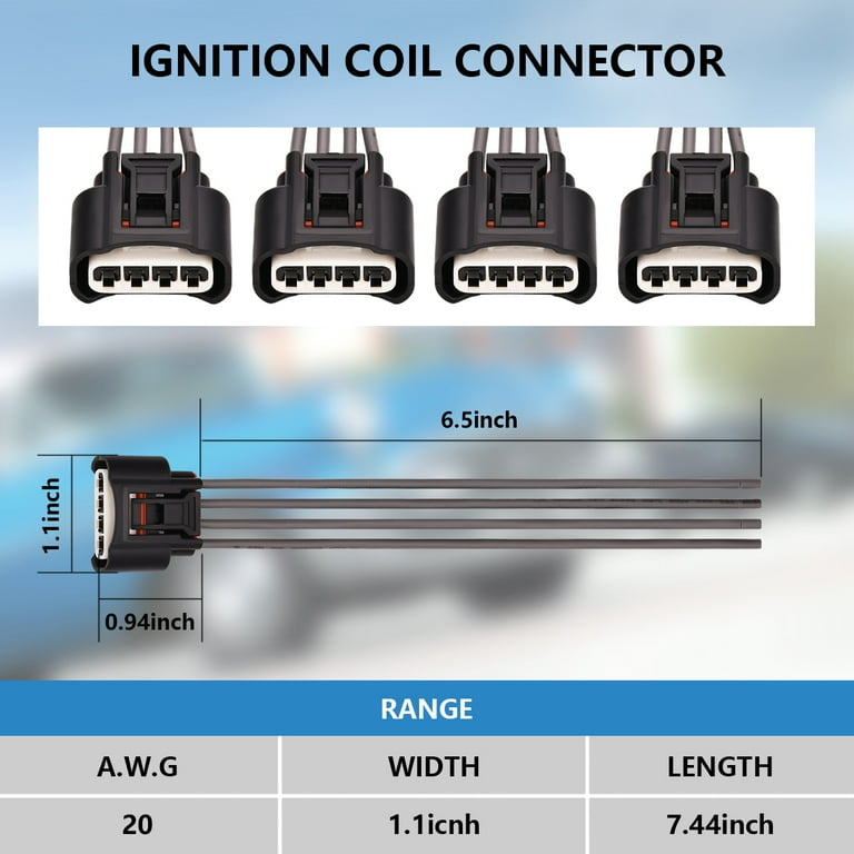 Ignition Coils & Pigtail Wiring Harness Fits Toyota Camry Ignition Coils & Pigtail Wiring Harness Fits Toyota Camry