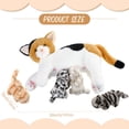 thumbnail image 2 of Gato de peluche con gatitos de peluche Skylety de 40 cm y 12 cm, 2 of 7