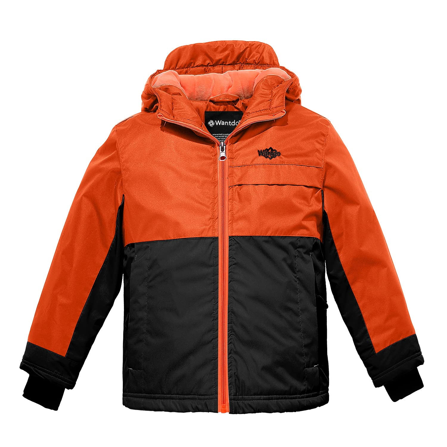 Wantdo Boy's Waterproof Ski Jacket Warm Winter Snow Coat Hooded Windproof Snowboarding Raincoats 