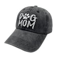 thumbnail image 1 of Women's Dog Mom Hat, Washed Adjustable Embroidered Denim Baseball Cap, 1 of 4