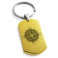 thumbnail image 1 of Stainless Steel Nautical Needle Dial Compass Engraved Dog Tag Keychain Keyring, 1 of 1