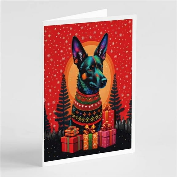 Australian Kelpie Holiday Christmas Greeting Cards Pack of 8 7 in x 5 in
