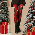 thumbnail image 6 of Jaunzuar Soft Leggings for Women Snowman Print High Waisted Yoga Pants Running Stretchy Gym Leggings M, 6 of 9
