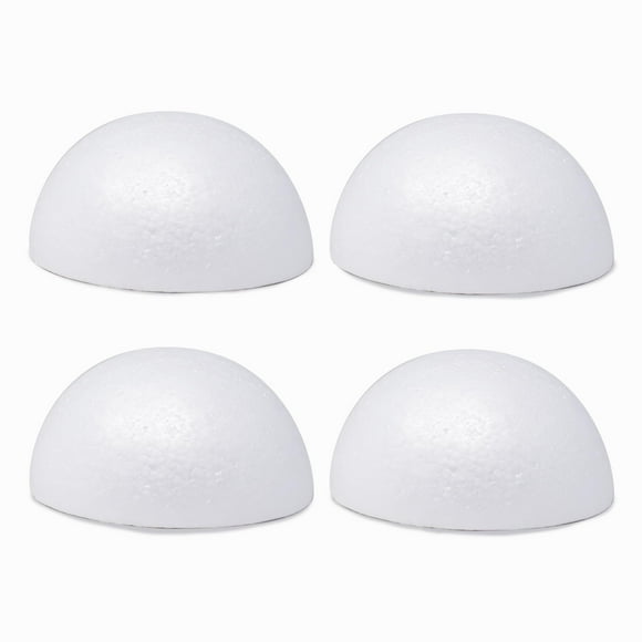 8"" Craft Foam Half Ball - Smooth Half Foam Polystyrene Balls For Craft And Project Pack Of 4