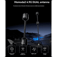 thumbnail image 2 of Momoda2 4.9G Dual Antenna RHCP SMA High Gain Antenna for Long Range FPV RC Drone Quadcopter Parts,1 * Antenna,Black, 2 of 6