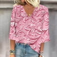 thumbnail image 2 of Jsaierl Short Sleeve Tops for Women Summer Holiday Shirts V Neck Workout Tunic Blouses Trendy Print T Shirts Top S-2XL, 2 of 6