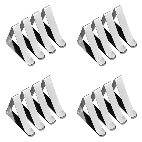 Clip De Mantel De Acero Inoxidable De 16 Piezas, Abrazaderas De Cubierta De Mesa Ajustables Antideslizantes Sujetadores De Tela De Mesa Para Picnic De Fiesta
