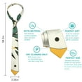 thumbnail image 6 of Aloha Tropical Tie - Hawaiian Floral & Palm Print Satin Necktie, Wrinkle-Free, 58.3" Length, Great for Beach Vacations & Weddings, 6 of 6
