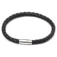 thumbnail image 1 of Qarigey de cuero para hombre, brazalete trenzado con hebilla de imán de acero inoxidable para Type9 NO9, 1 of 6