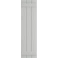 thumbnail image 5 of Ekena Millwork 16 1/8"W x 45"H True Fit PVC Three Board Joined Board-n-Batten Shutters, Hailstorm Gray (Per Pair - Hardware Not Included), 5 of 9