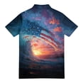 thumbnail image 4 of Men's USA 250th Anniversary American Flag Palm Tree Polo Shirt Patriotic Casual Short Sleeve America 250 Merchandise, 4 of 6