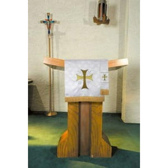 Maltese Jacquard Pulpit Scarf: White