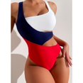 thumbnail image 3 of Birdeem Womens Sexy Waist Bikini Contrast Color One-Piece Swimsuit, 3 of 12