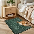 thumbnail image 3 of 2x3 Area Rugs Living Room Rug: Washable Vintage Distressed Floral Rug No Slip Stain Resistant Soft Carpet Indoor Large Carpets for Bedroom Dining Room Farmhouse Nursery Hallway Home Office Deep Green, 3 of 18