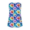 thumbnail image 3 of UPPADA Cute Tank Tops for Women Trendy Crewneck Floral Summer Tops Sleeveless Blouses Dressy Casual Graphic Tank Tops Blue,S, 3 of 5