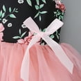 thumbnail image 5 of Pejock 12M-4 Years Kids Pageant Flower Girl Dress Little Girls Party Wedding Formal Dresses Toddler Kids Baby Girls Cute Summer Sleeveless Flowers Print Mesh Bow Dress Skirt Suit, 5 of 5