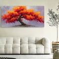 thumbnail image 5 of Canvas Wall Art for Living Room - Large Red Tree of Life Canvas Prints, Modern Abstract Nature Painting Wall Decor for Bedroom Bathroom and Office, 5 of 7