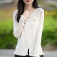 thumbnail image 2 of Stylish Cardigan With Ruffle Edges And Floral Knit Design For Versatile Layering And Comfort Cardigan Sweaters for Women, 2 of 2