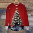 thumbnail image 7 of Zormilly Christmas Sweatshirts for Women Fleece Long Sleeve Crewneck Oversized Sweatshirt Printed Casual Pullover, S-2XL, 7 of 7