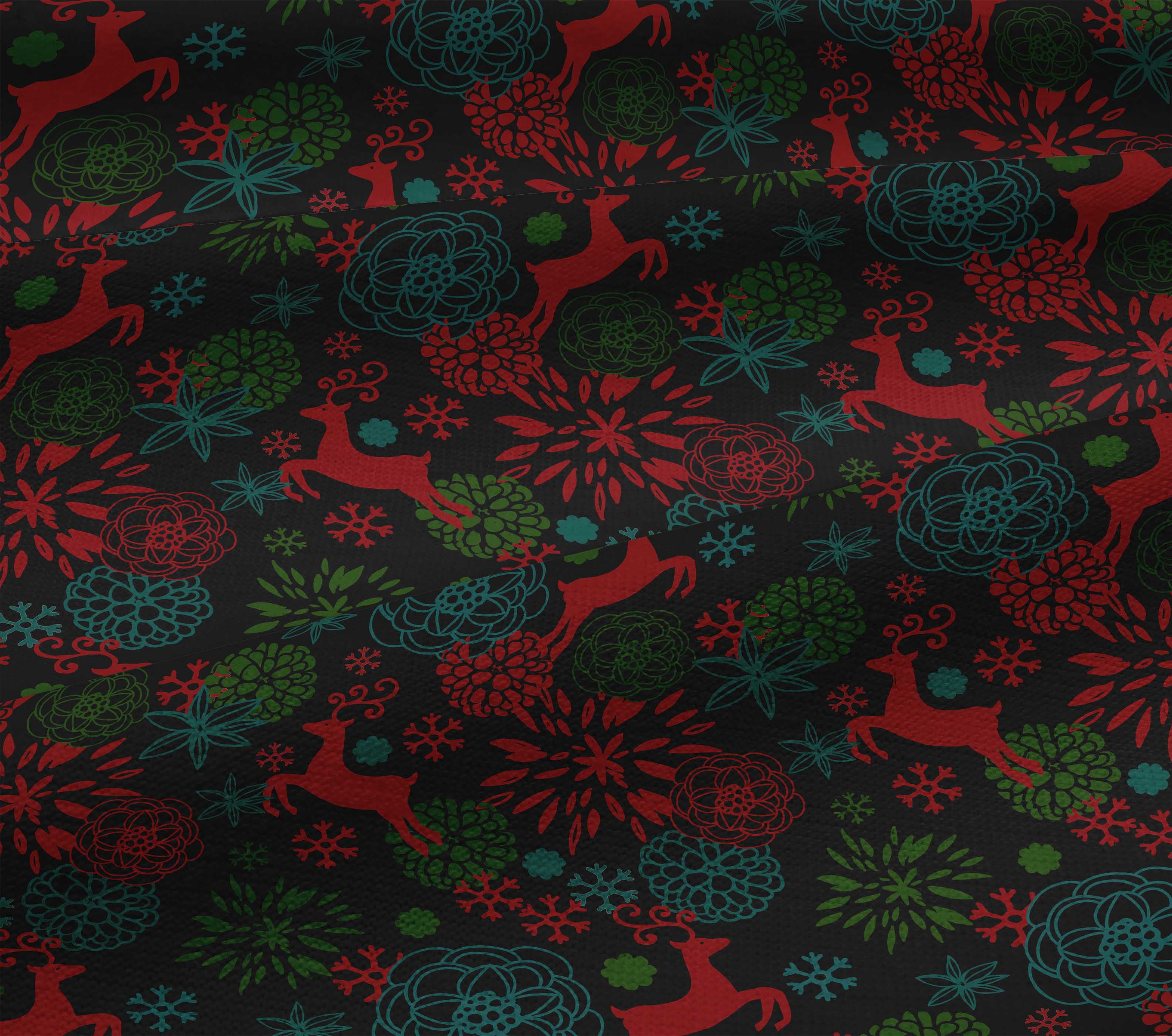 oneOone Cotton Jersey Black Fabric Christmas Fabric For Sewing Printed Craft Fabric By The Yard 58 Inch Wide