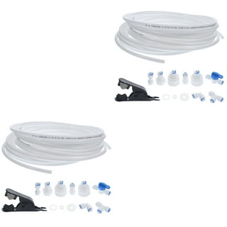 EZRODI All-in-One Ice Maker Water Line kit Do-It-Yourself Fridge Water Line  Connection Kit, Clear, 1/2 inch Cold Water Supply Line