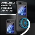 thumbnail image 3 of Compatible Samsung Galaxy Z Flip 5 Case with Wireless Charging,Magnetic Shockproof Protective Bumper Case with Hinge Protection for Galaxy Z Flip 5 Case,Slim Samsung Z Flip 5 5G Cover Case Black, 3 of 7